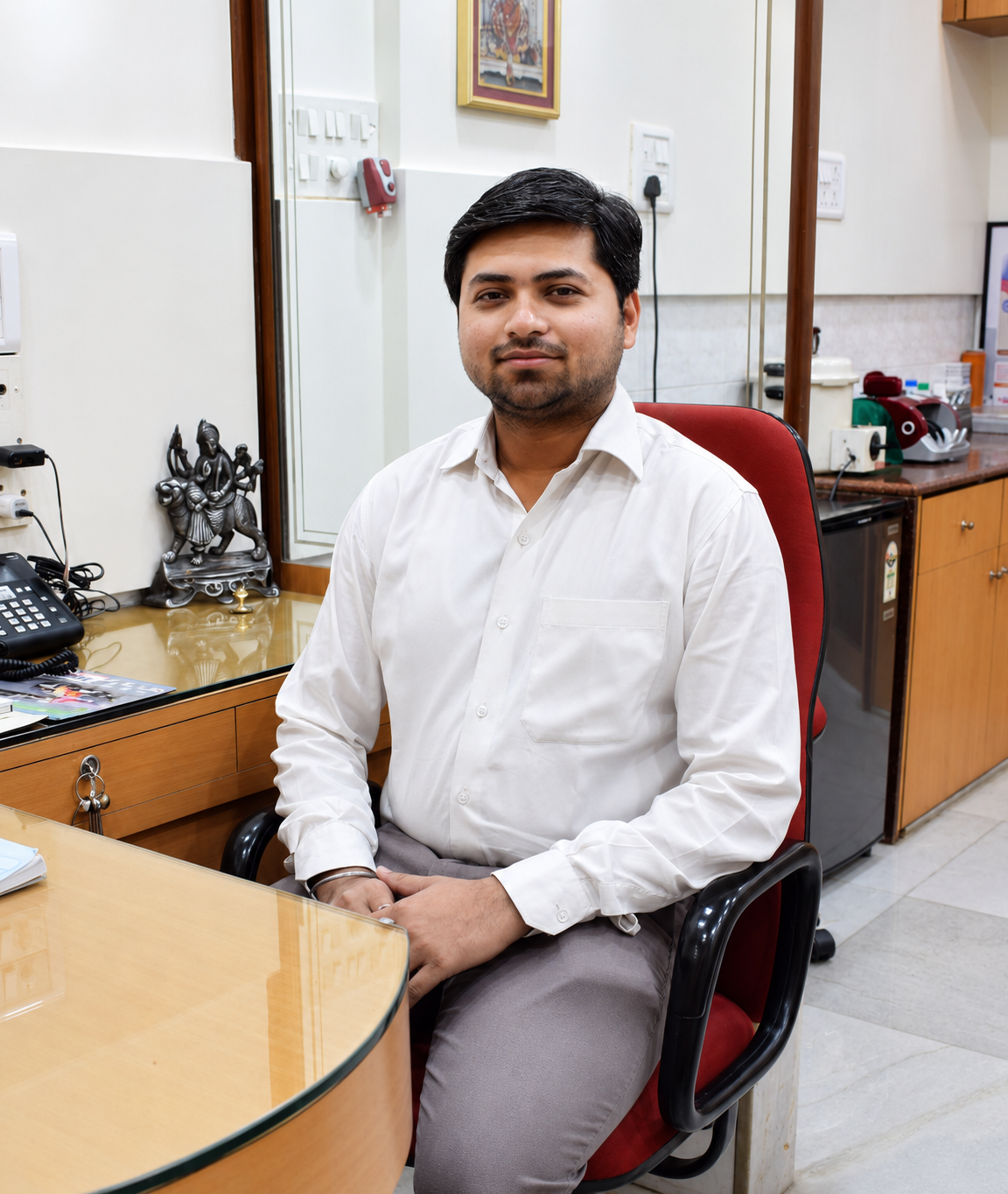 Dr. Aashish C. Tiwari at the clinic