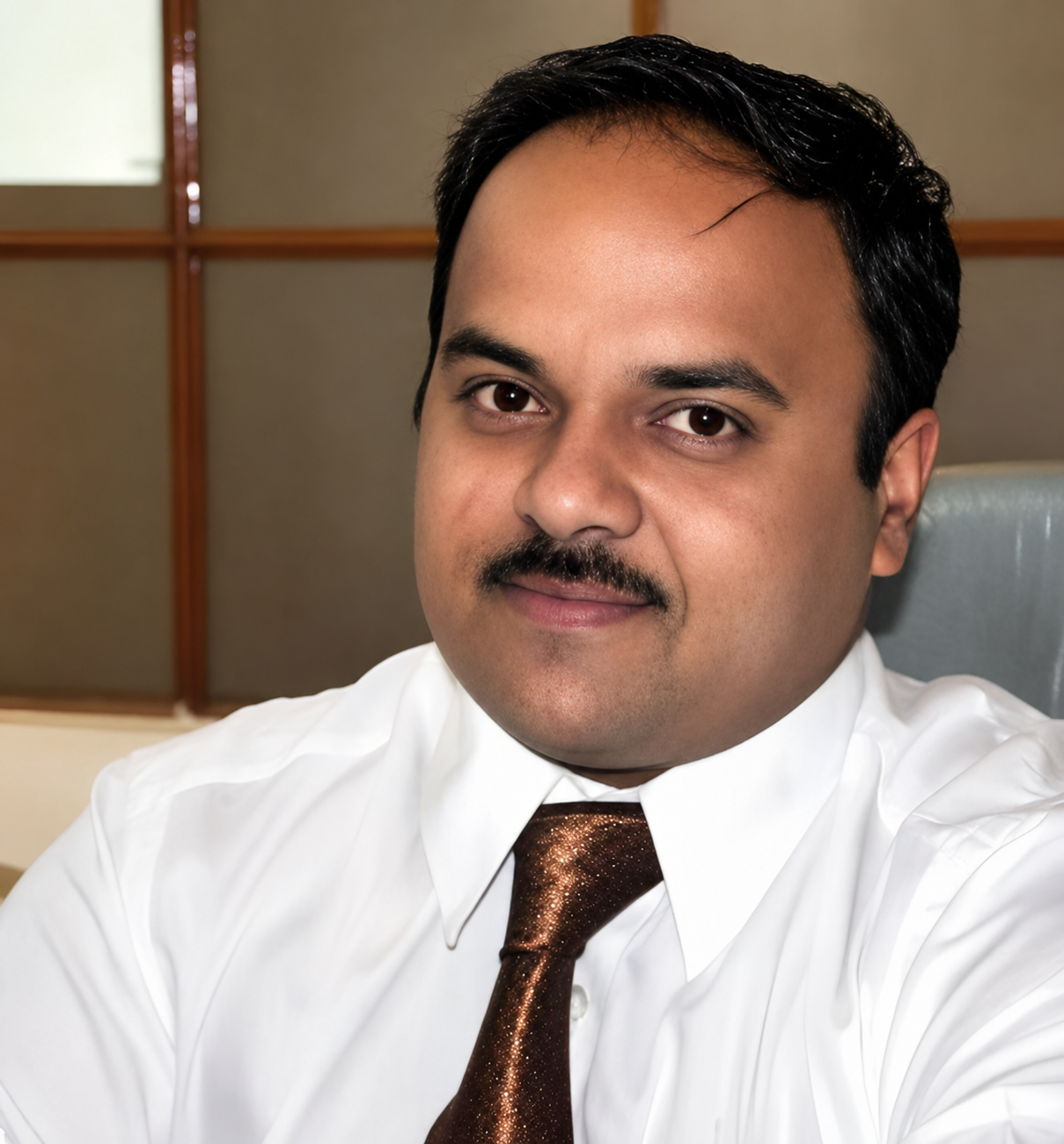 Dr. Ajit A. Shaligram at the clinic